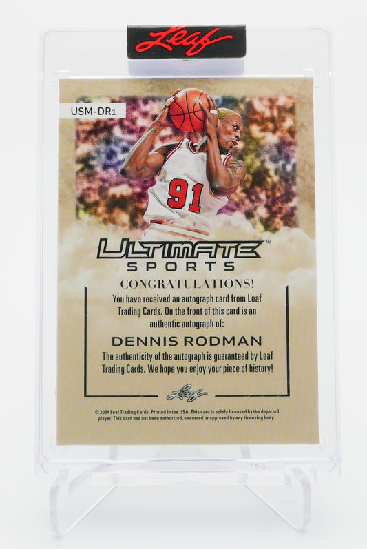 2024 Leaf Ultimate Sports Dennis Rodman Auto 5/5 Magazine Insert HOF Bulls Legend