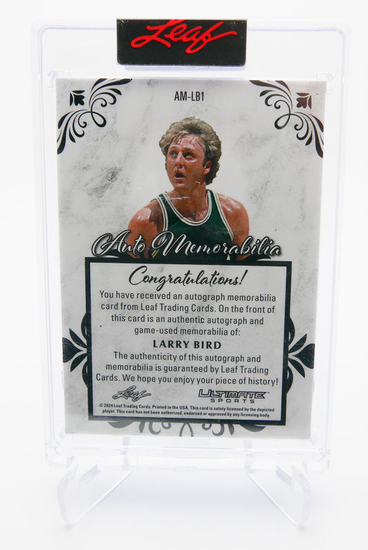 2024 Leaf Ultimate Sports Larry Bird Auto Patch 5/5 Game Used Jersey HOF Celtics Legend