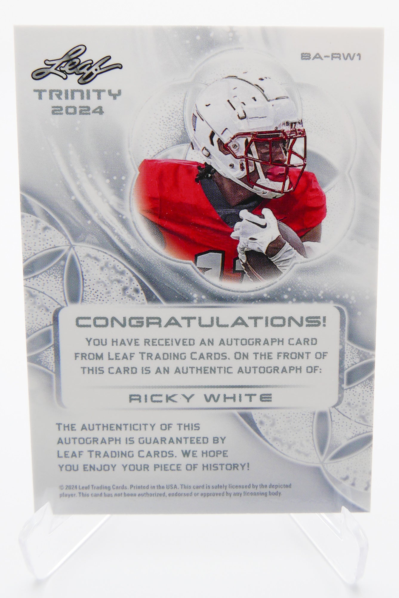 2024 Leaf Trinity Ricky White Auto RC #17/99 - Autograph Rookie Football Card