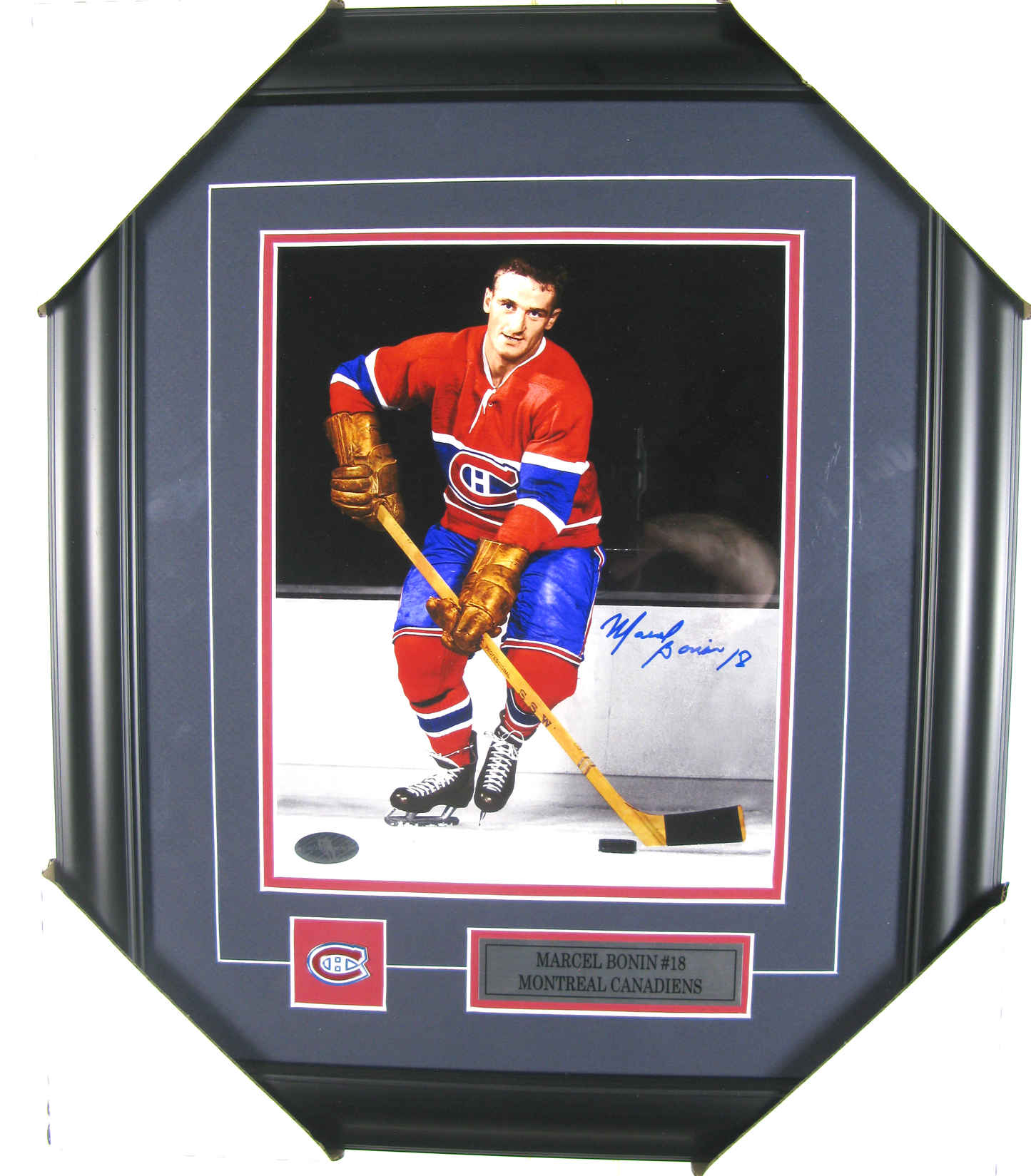 Marcel Bonin #18 Montreal Canadiens – Autographed Framed Photo