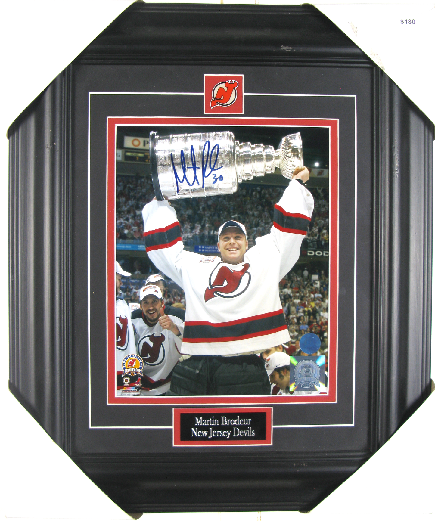 Martin Brodeur Autographed Stanley Cup Celebration Photo – New Jersey Devils