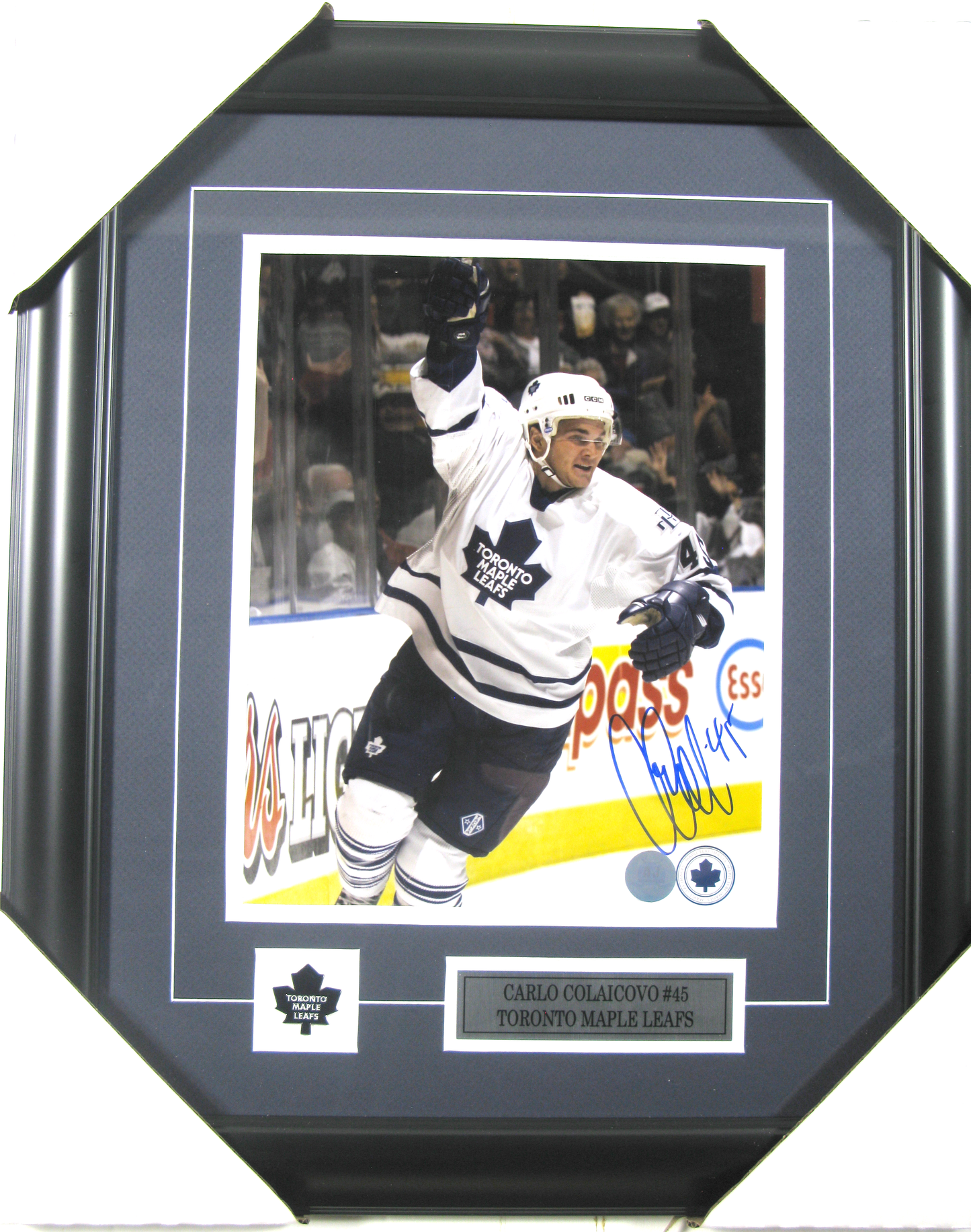 Carlo Colaiacovo Signed Toronto Maple Leafs Framed Celebration Photo #45