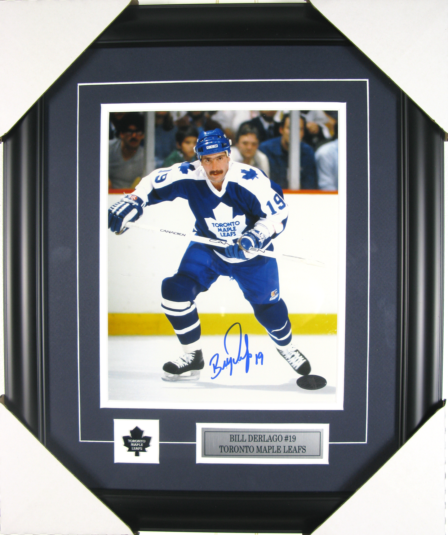 Bill Derlago Autographed 8x10 – Toronto Maple Leafs – Framed Display