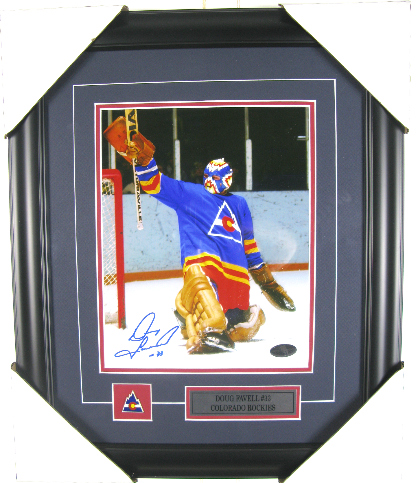 Doug Favell #33 Colorado Rockies – Autographed Framed Photo
