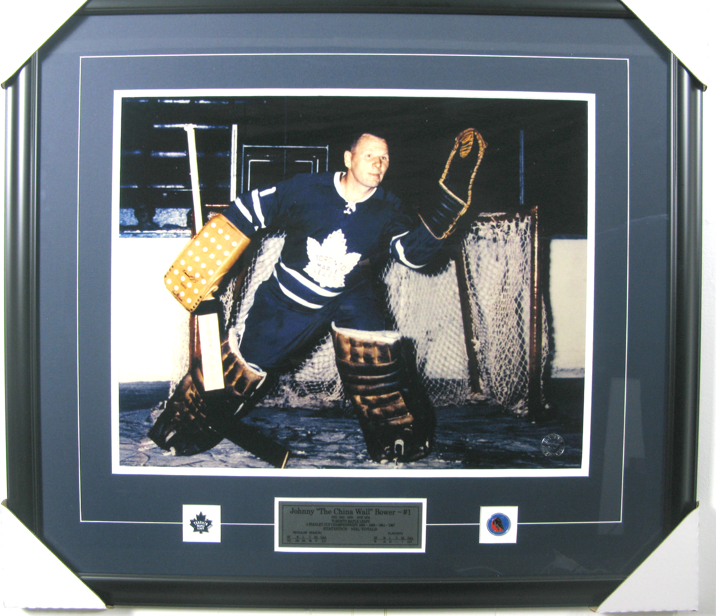 Johnny Bower Framed Print – Toronto Maple Leafs Goalie Legend Display Piece