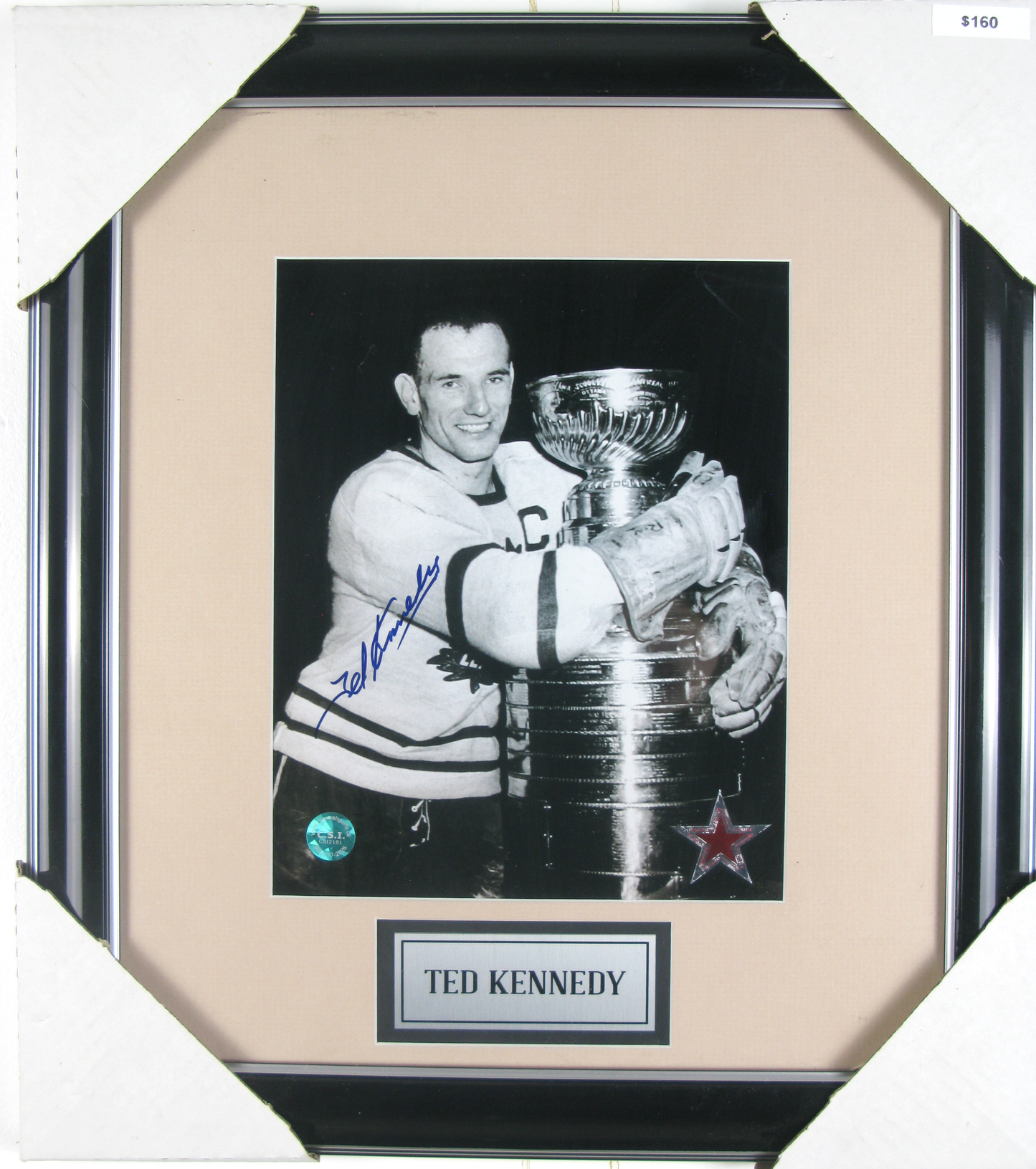 Ted Kennedy Autographed – Toronto Maple Leafs – Stanley Cup Photo – Framed Display