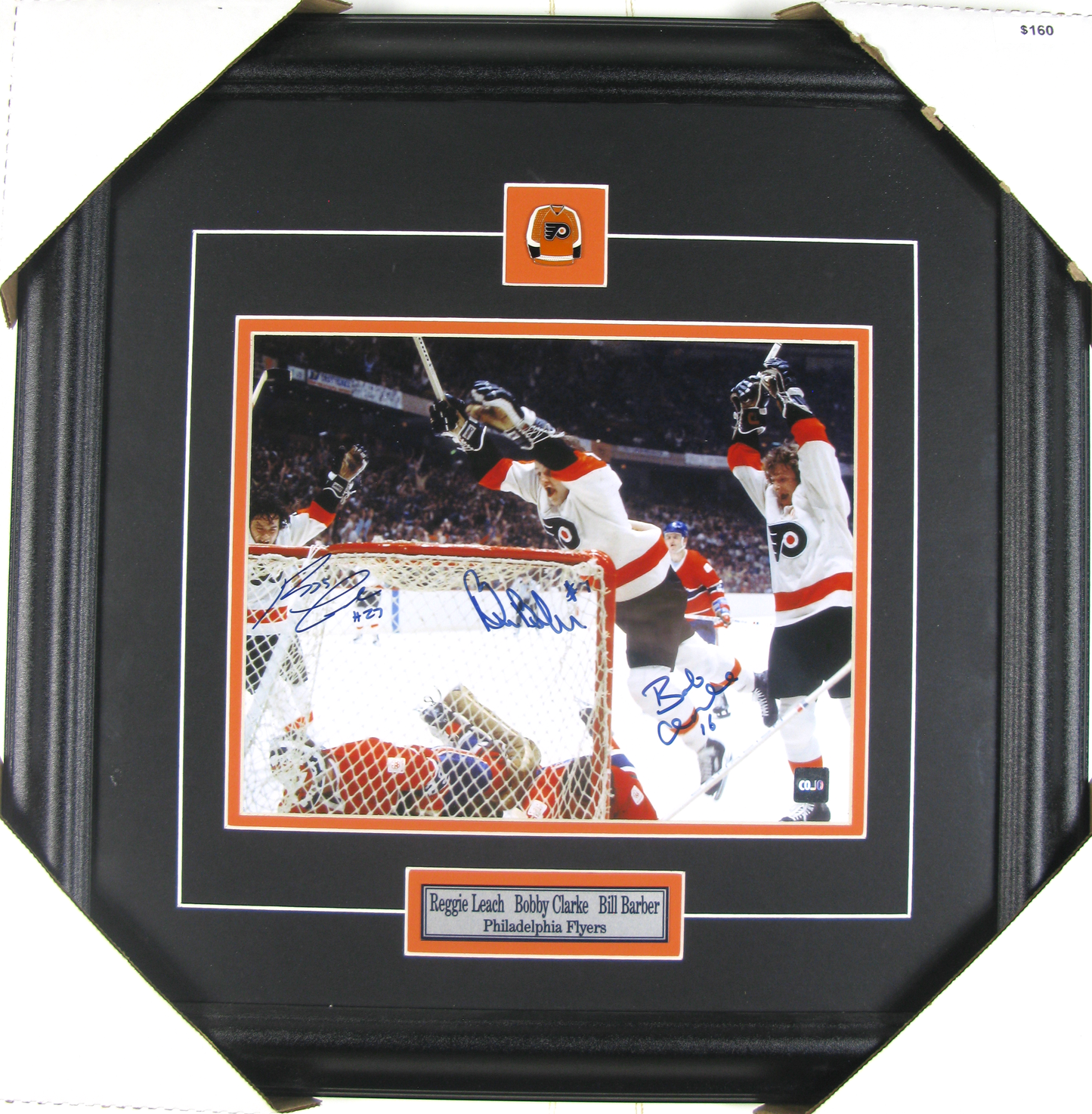 Reggie Leach / Bobby Clarke / Bill Barber Triple-Signed Photo – Philadelphia Flyers