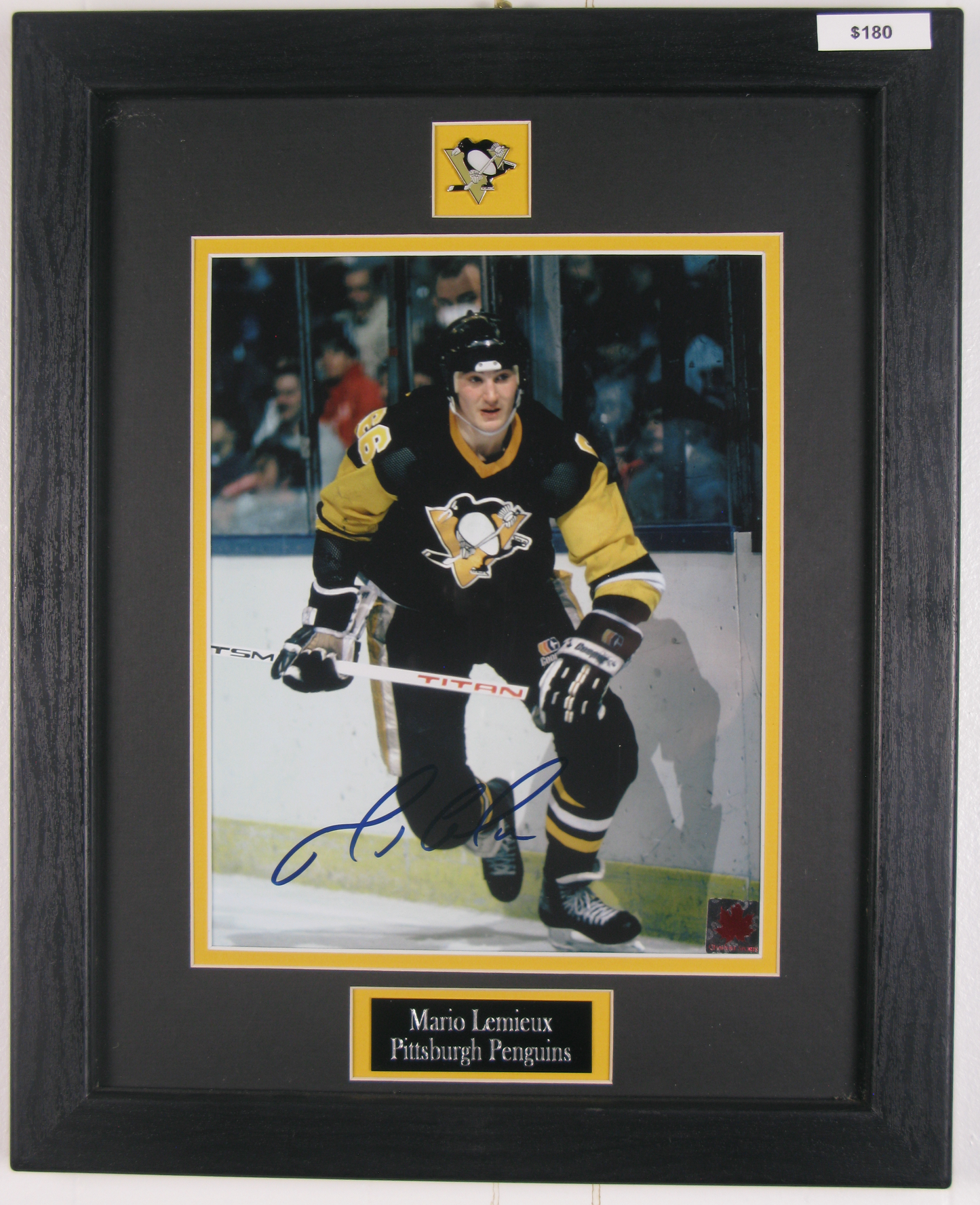 Mario Lemieux Autographed Photo – Pittsburgh Penguins – Framed Display