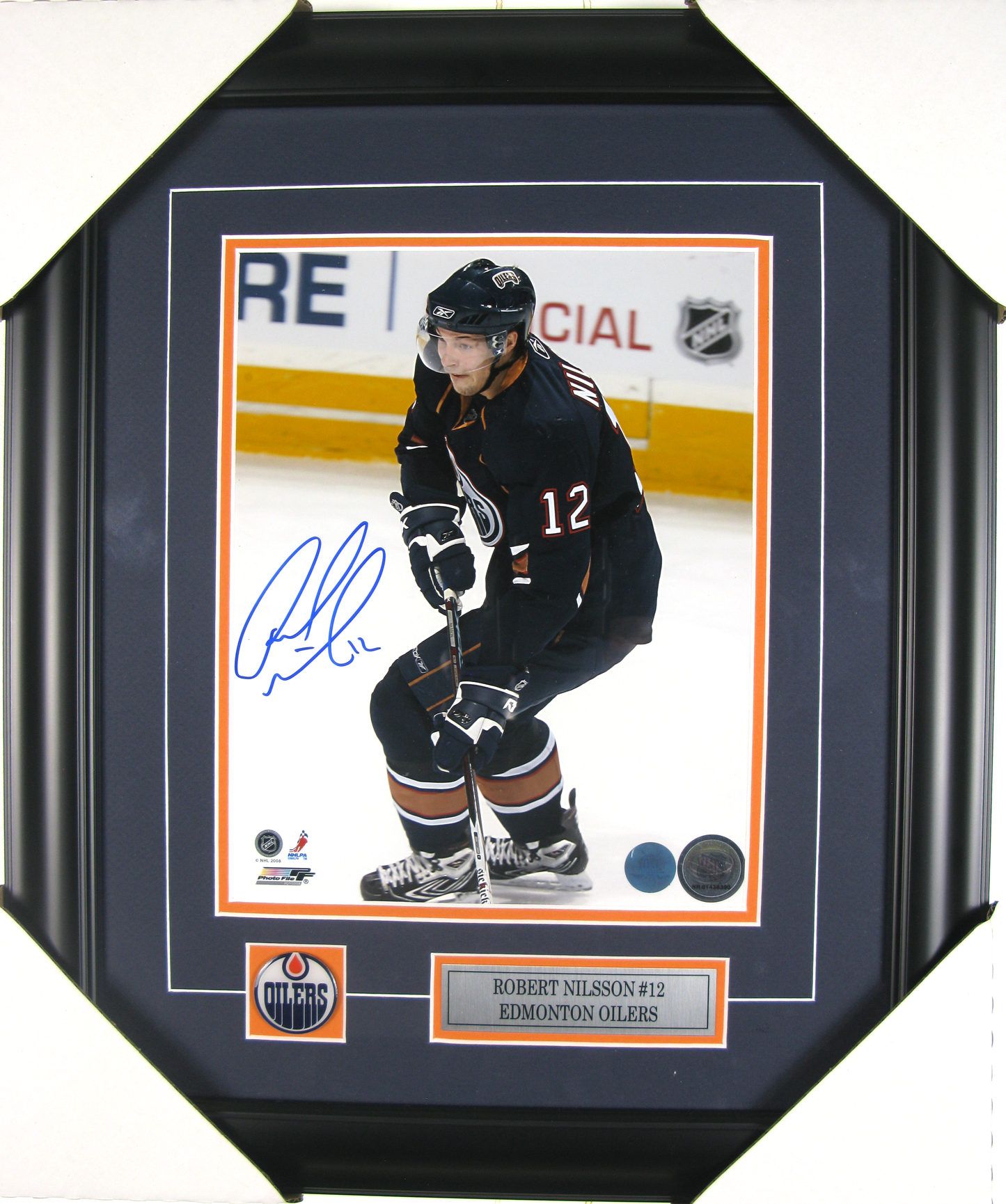Robert Nilsson #12 Edmonton Oilers – Autographed Framed Action Photo