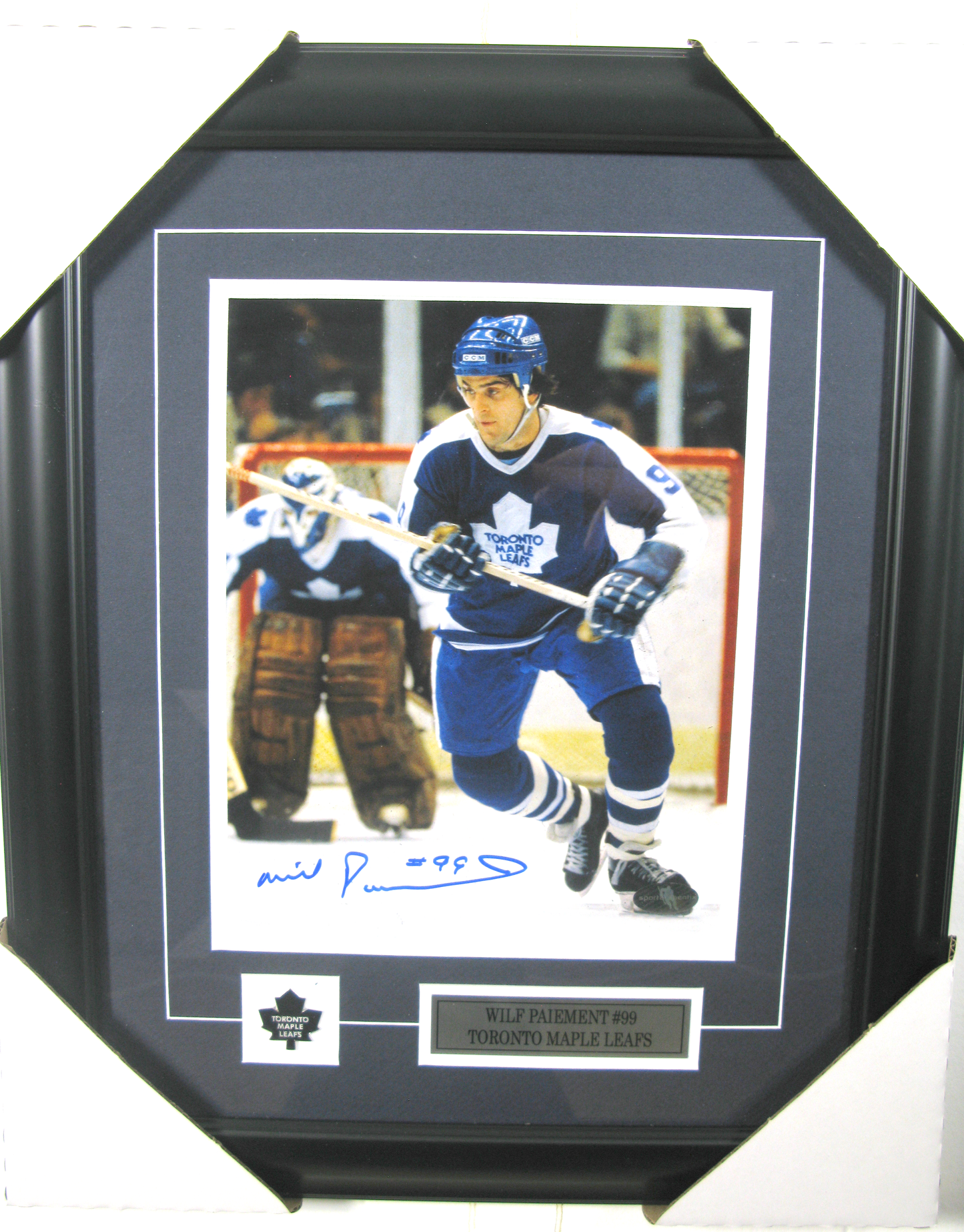 Wilf Paiement Autographed Framed Photo – Toronto Maple Leafs #99