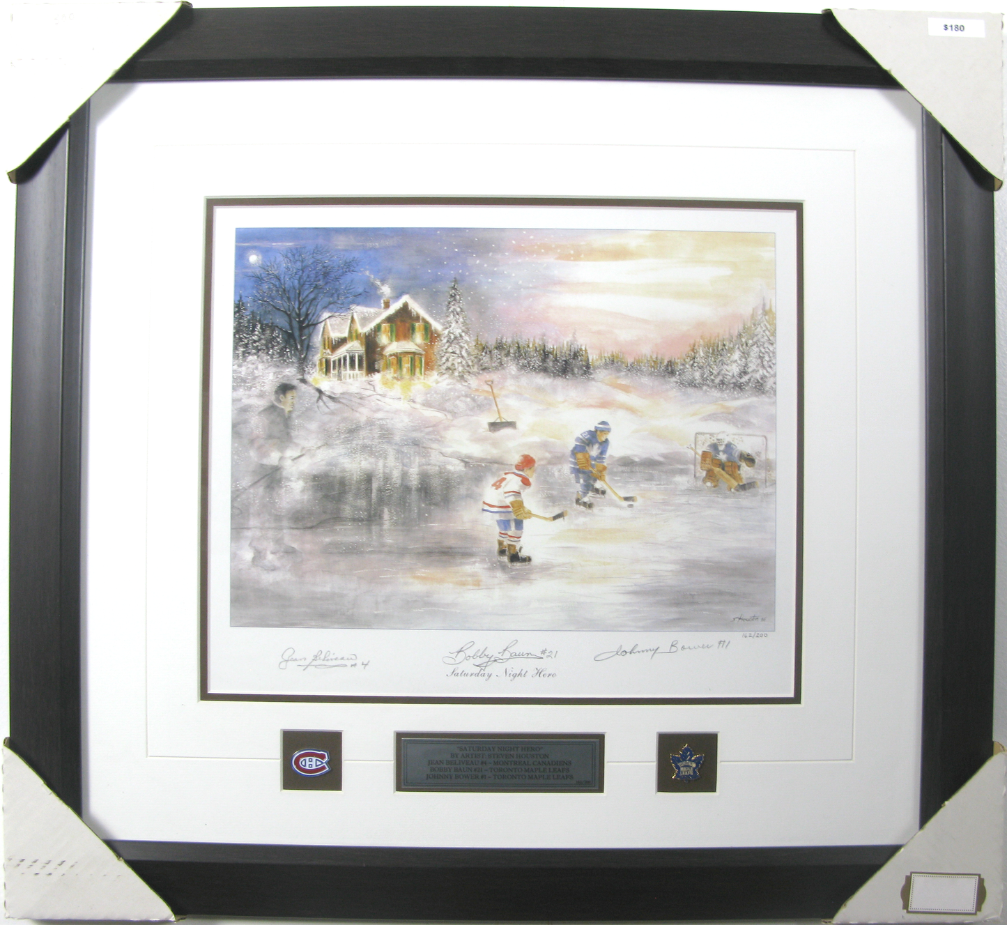 Saturday Night Heroes Triple-Signed Framed Print – Beliveau, Baun & Bower Autographs