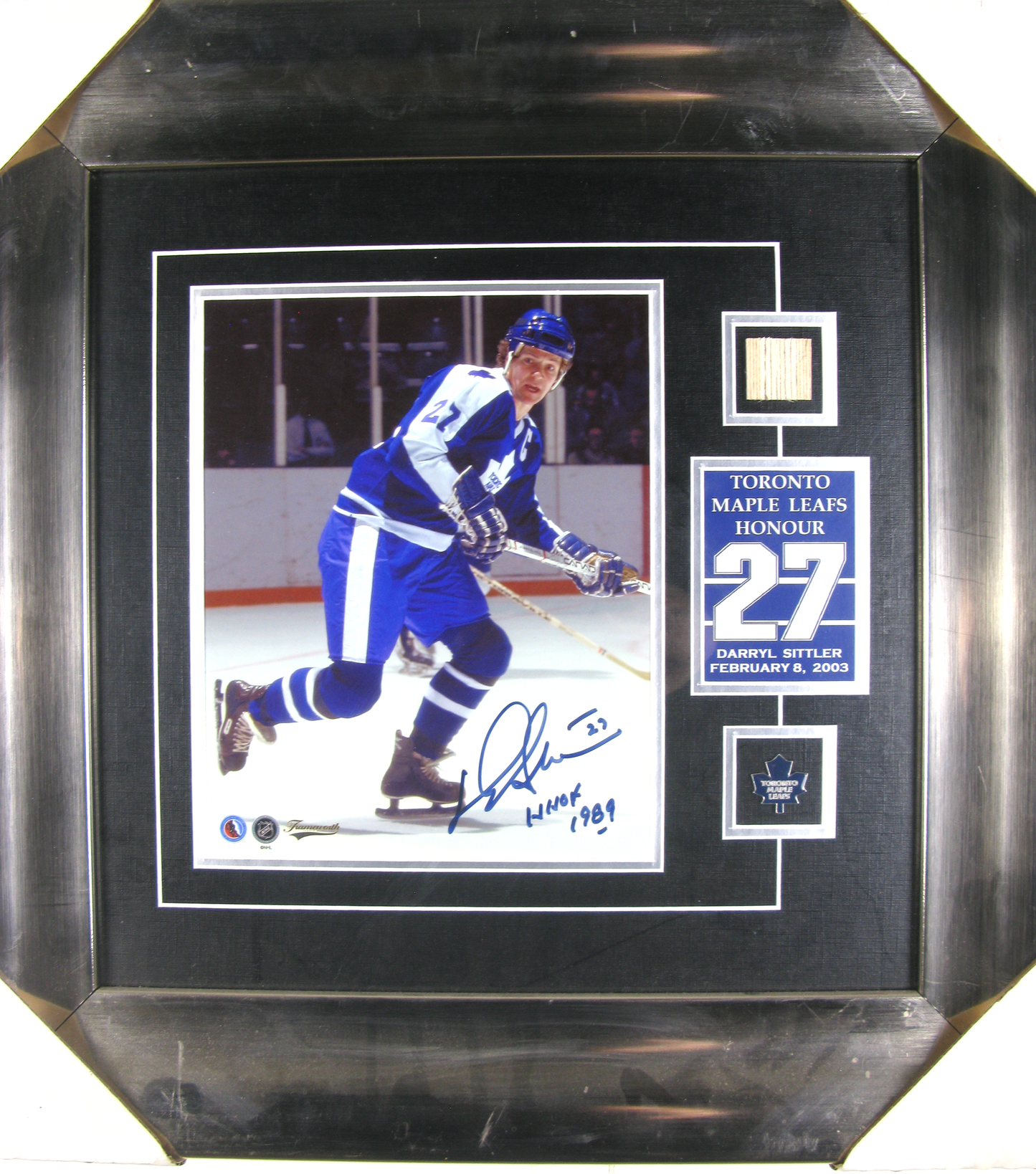 Darryl Sittler Autographed Photo with Jersey Number Retirement Tribute – Toronto Maple Leafs