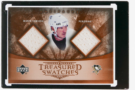 2007-08 Upper Deck Artifacts Mario Lemieux Treasured Swatches Dual Game-Used Jersey /50 Penguins