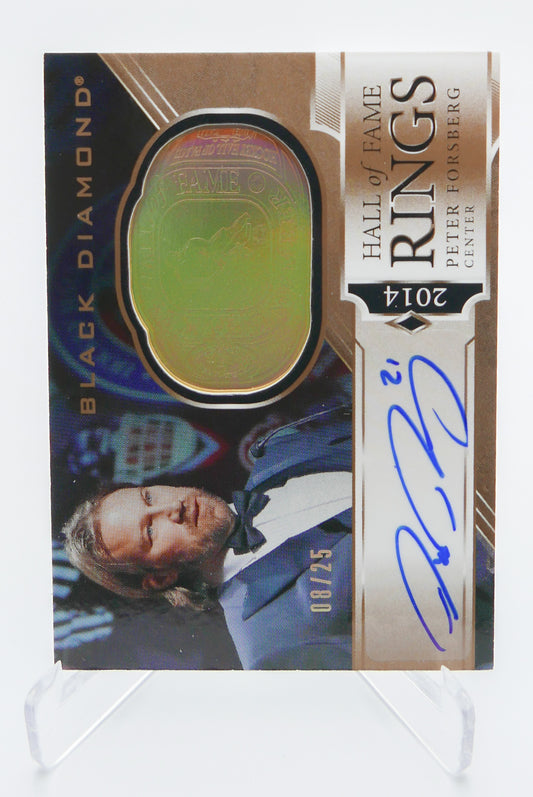 2019 Peter Forsberg - Upper Deck Black Diamond 2014 Hall of Fame Rings 08 of 25 Autographed
