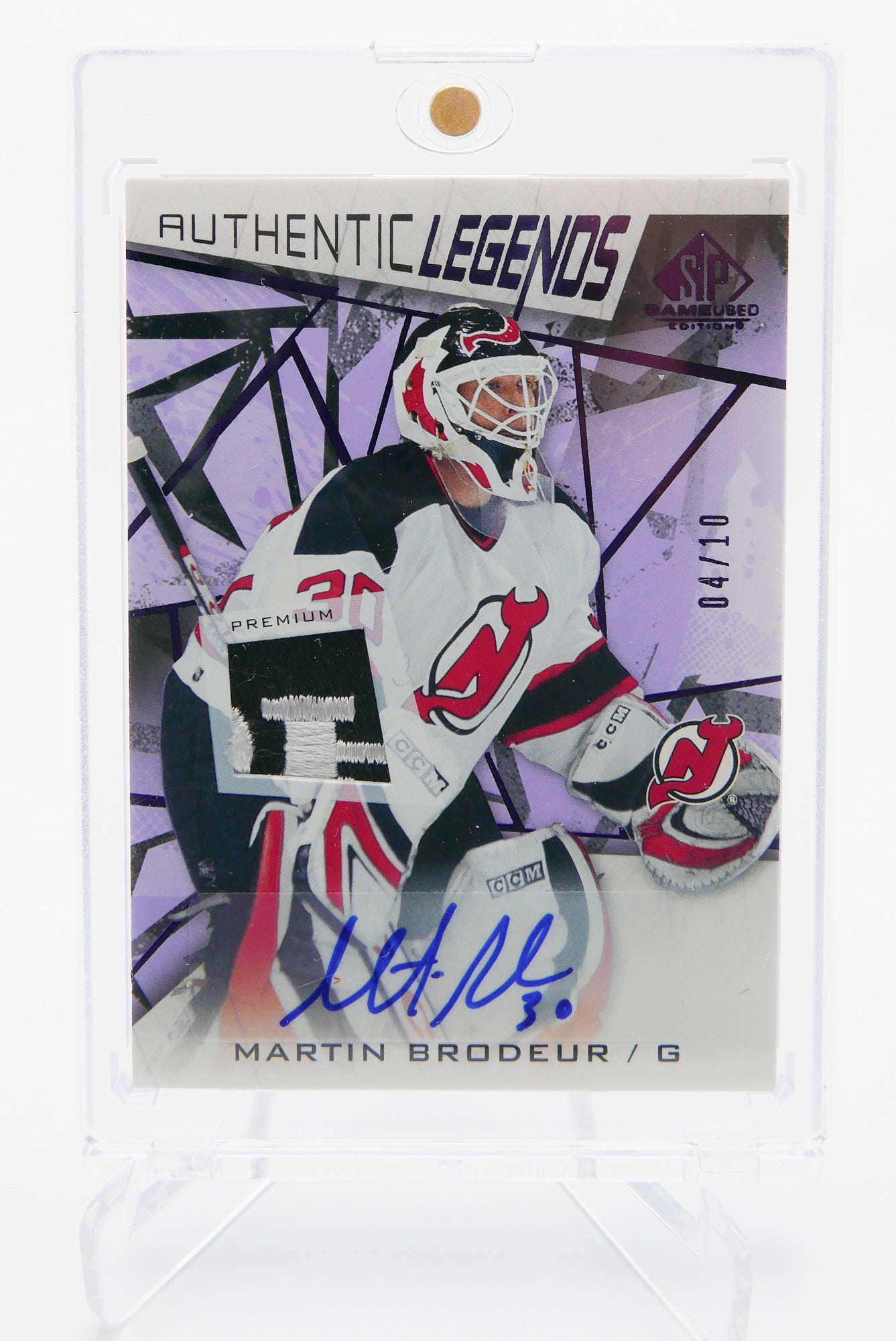 2021-22 SP Game Used Martin Brodeur Auto Patch 04/10 Devils HOF Authentic Legends