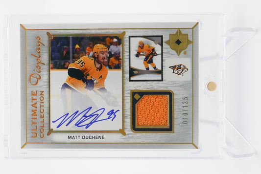 2022-23 Ultimate Collection Displays MATT DUCHENE Auto Jersey 010/135 Predators