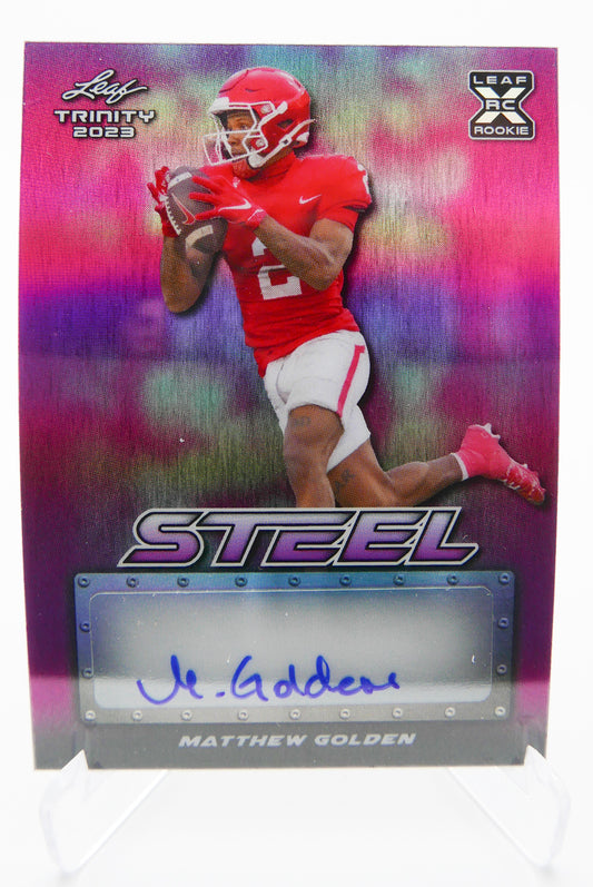 2023 Leaf Trinity STEEL Matthew Golden Auto 5/25 RC Rookie Autograph Short Print