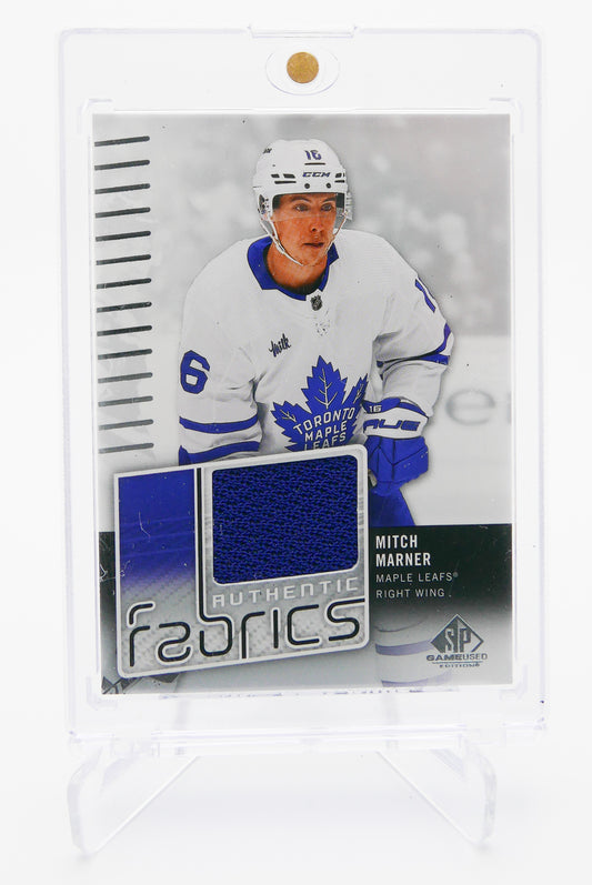 2022-23 SP Game Used Mitch Marner Authentic Fabrics – Maple Leafs (Blue Jersey Piece)