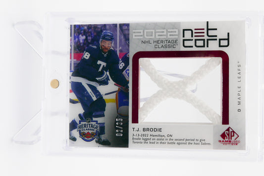 2022 NHL Heritage Classic Net Cord T.J. Brodie #12/35 – Maple Leafs