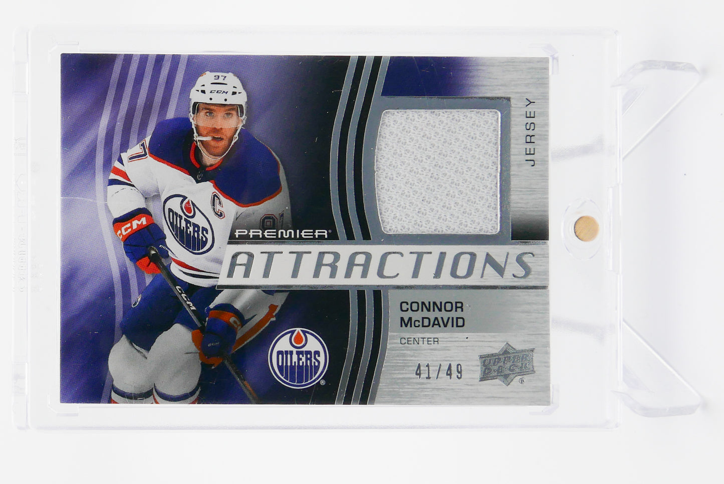 2023-24 Premier Attractions Connor McDavid Jersey Card #41/49