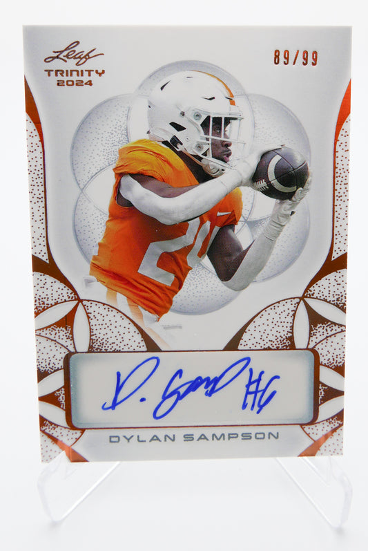 2024 Leaf Trinity Dylan Sampson Auto RC Rookie Orange Parallel #89/99