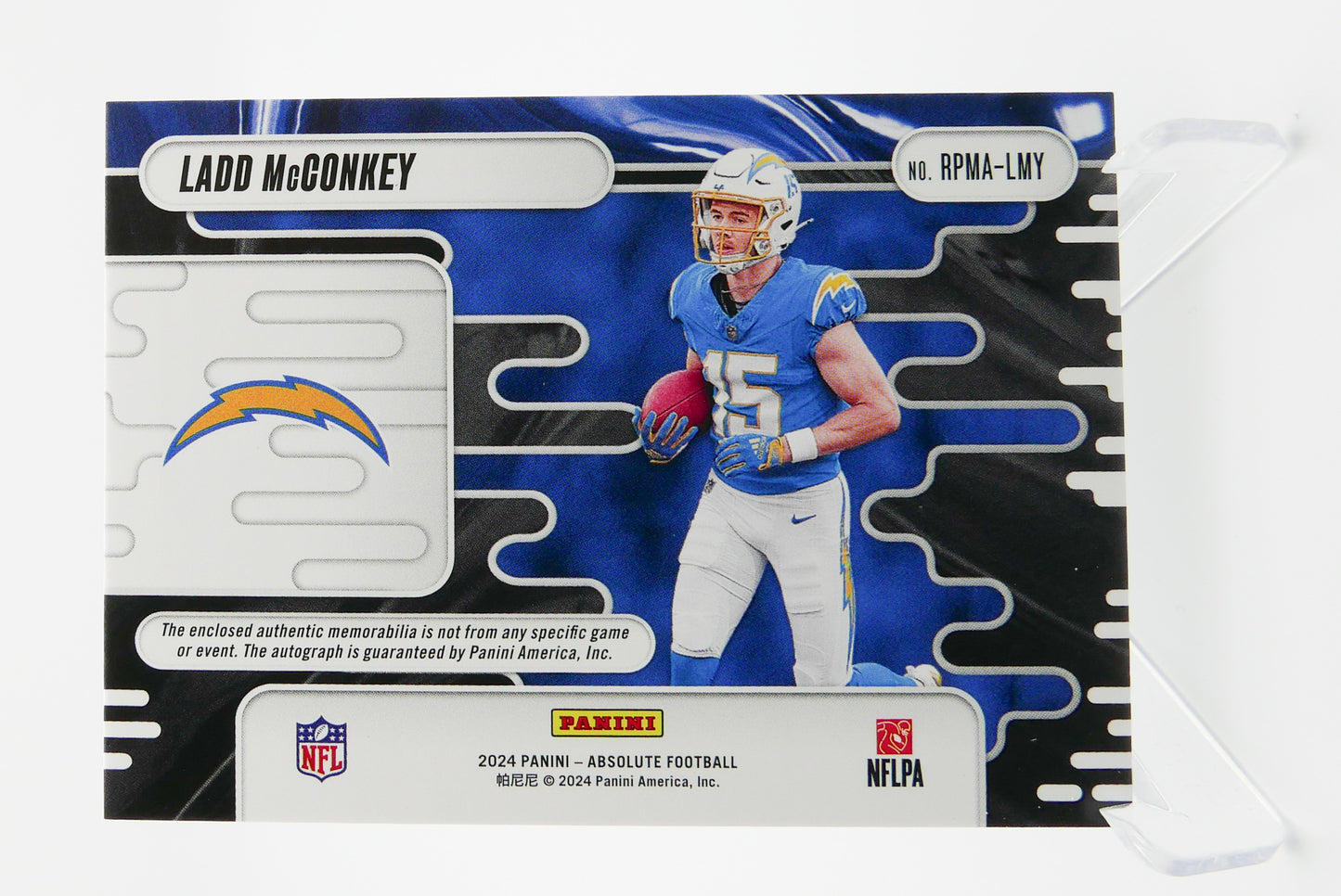 2024 Panini Absolute Ladd McConkey Auto RC Quad Relic 038/299 Rookie Premiere Chargers