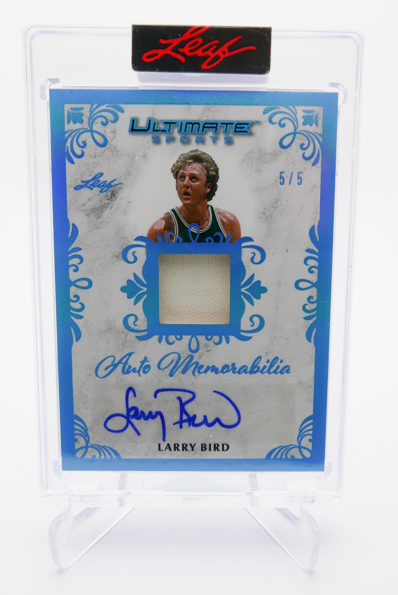 2024 Leaf Ultimate Sports Larry Bird Auto Patch 5/5 Game Used Jersey HOF Celtics Legend