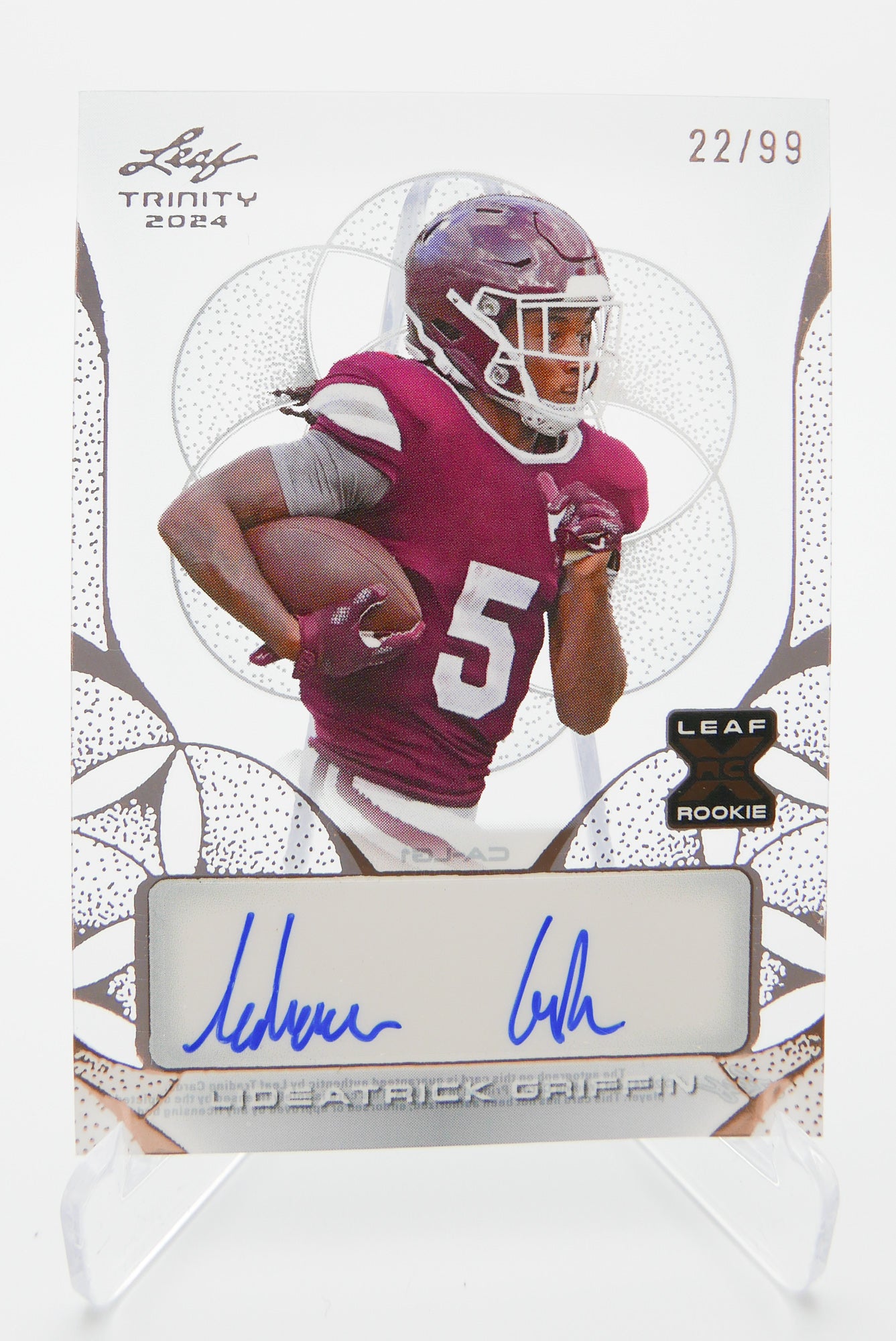 2024 Leaf Trinity Cedrick Griffin Auto Rookie Card Silver 22/99 RC Autograph