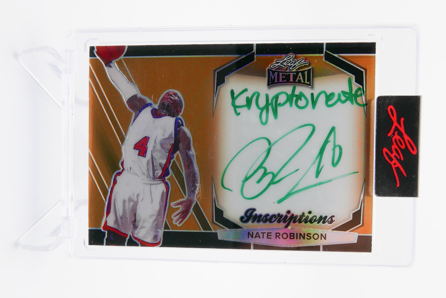 2024 Leaf Metal Nate Robinson Auto 78/100 “Kryptonate” Inscription RC NBA Dunk Champ