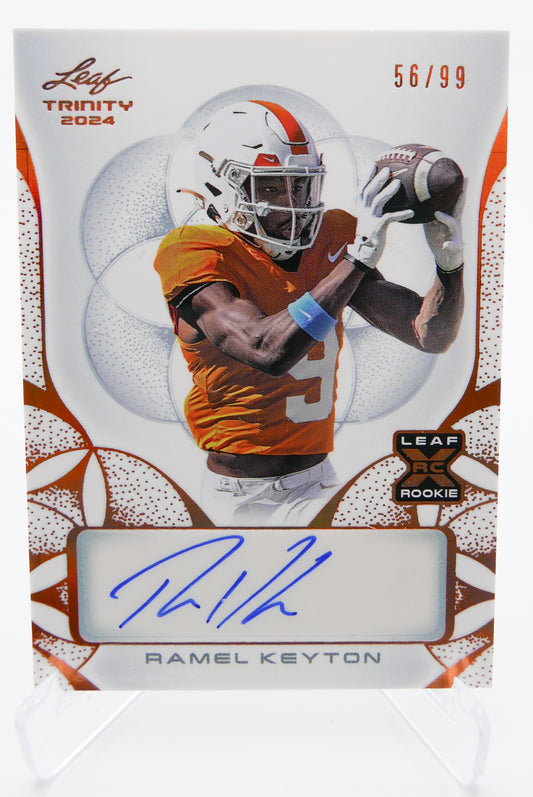 2024 Leaf Trinity Ramel Keyton Auto RC Rookie Orange Parallel #56/99