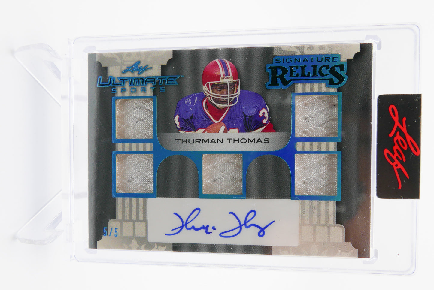 2024 Leaf Ultimate Sports Thurman Thomas Auto 6X Relic 5/5 Signature Relics HOF Game Used