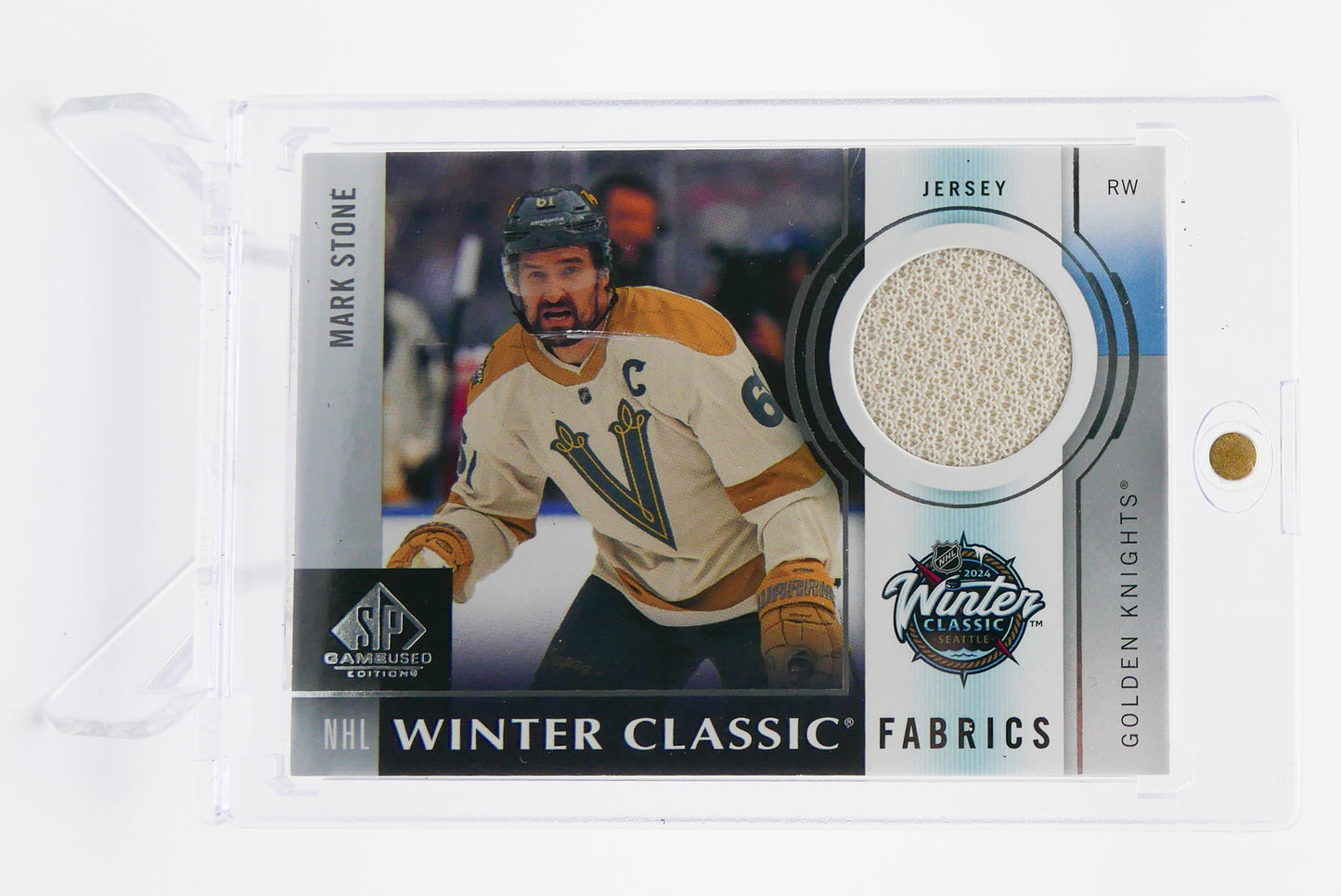 2024-25 SP Game Used Mark Stone Winter Classic Fabrics Jersey – Golden Knights – WCF-10