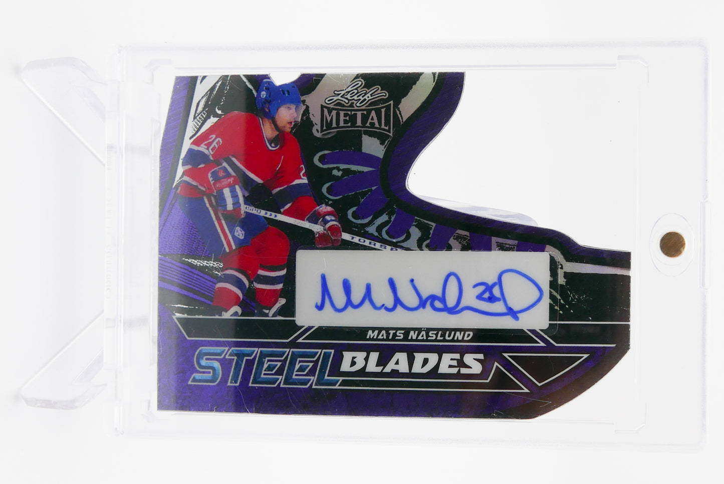2025 Leaf Metal Steel Blades Mats Näslund Auto #SB-MN1 – Die-Cut /7 – Canadiens