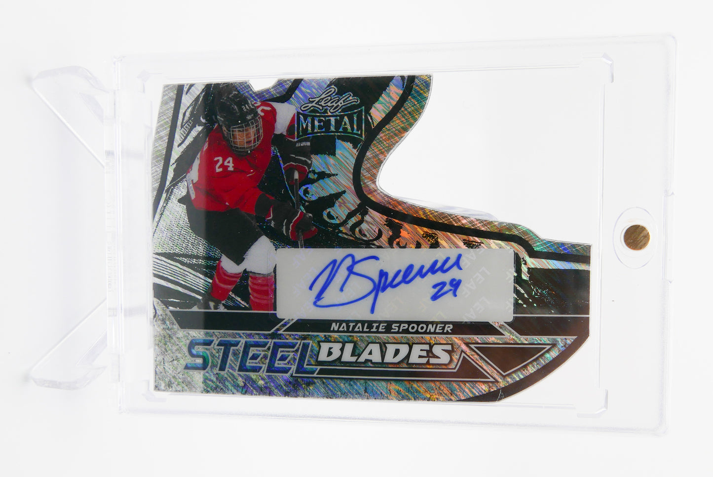 2025 Leaf Metal Steel Blades Natalie Spooner Auto #SB-NS1 – Die-Cut /10 – Team Canada