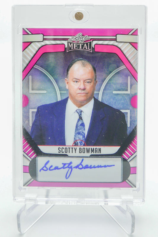 2025 Leaf Metal Scotty Bowman Auto #BA-SB1 – Pink Parallel /5 – Hall of Fame Coach