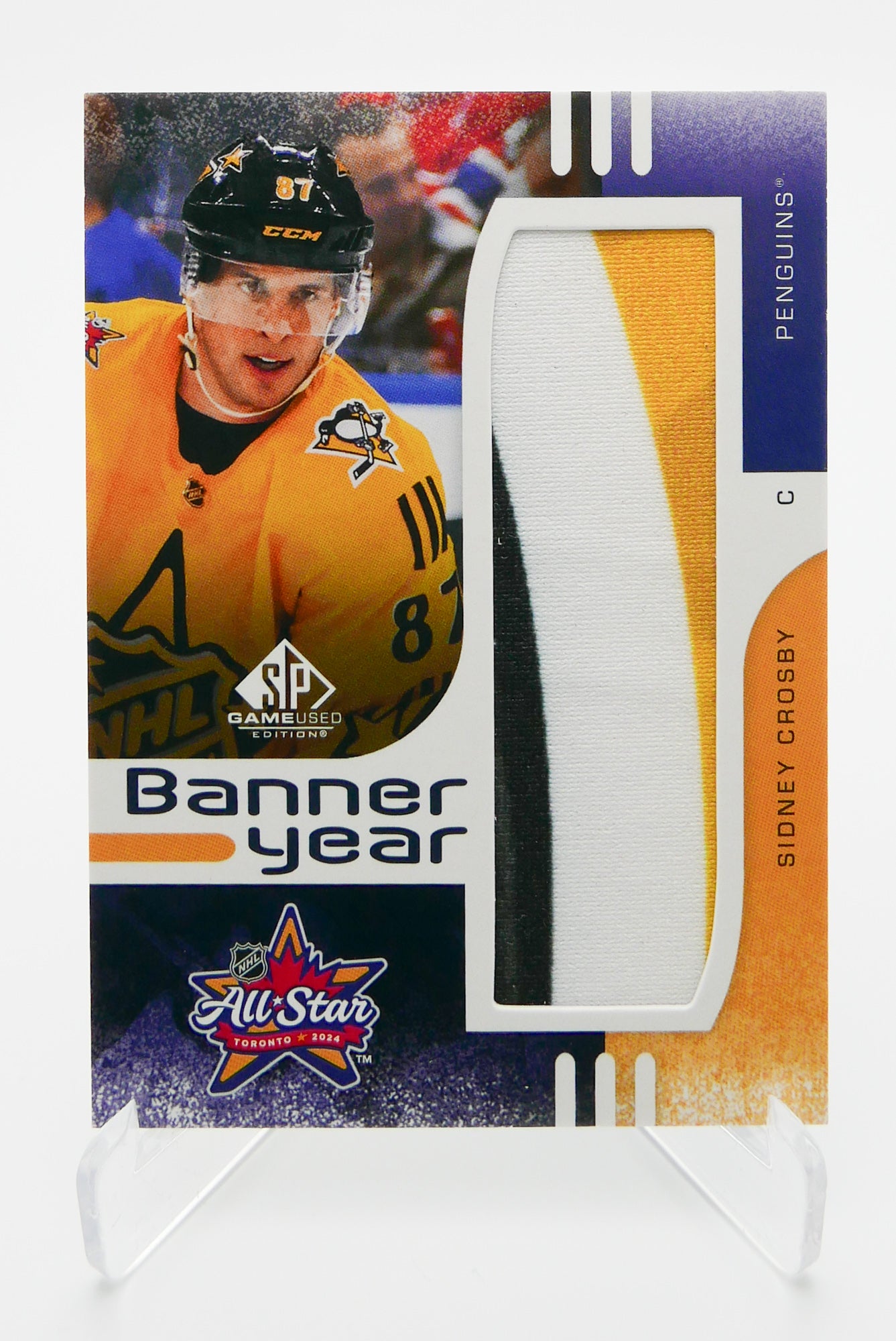 2024-25 SP Game Used Sidney Crosby Banner Year Patch – NHL All-Star Toronto – Penguins