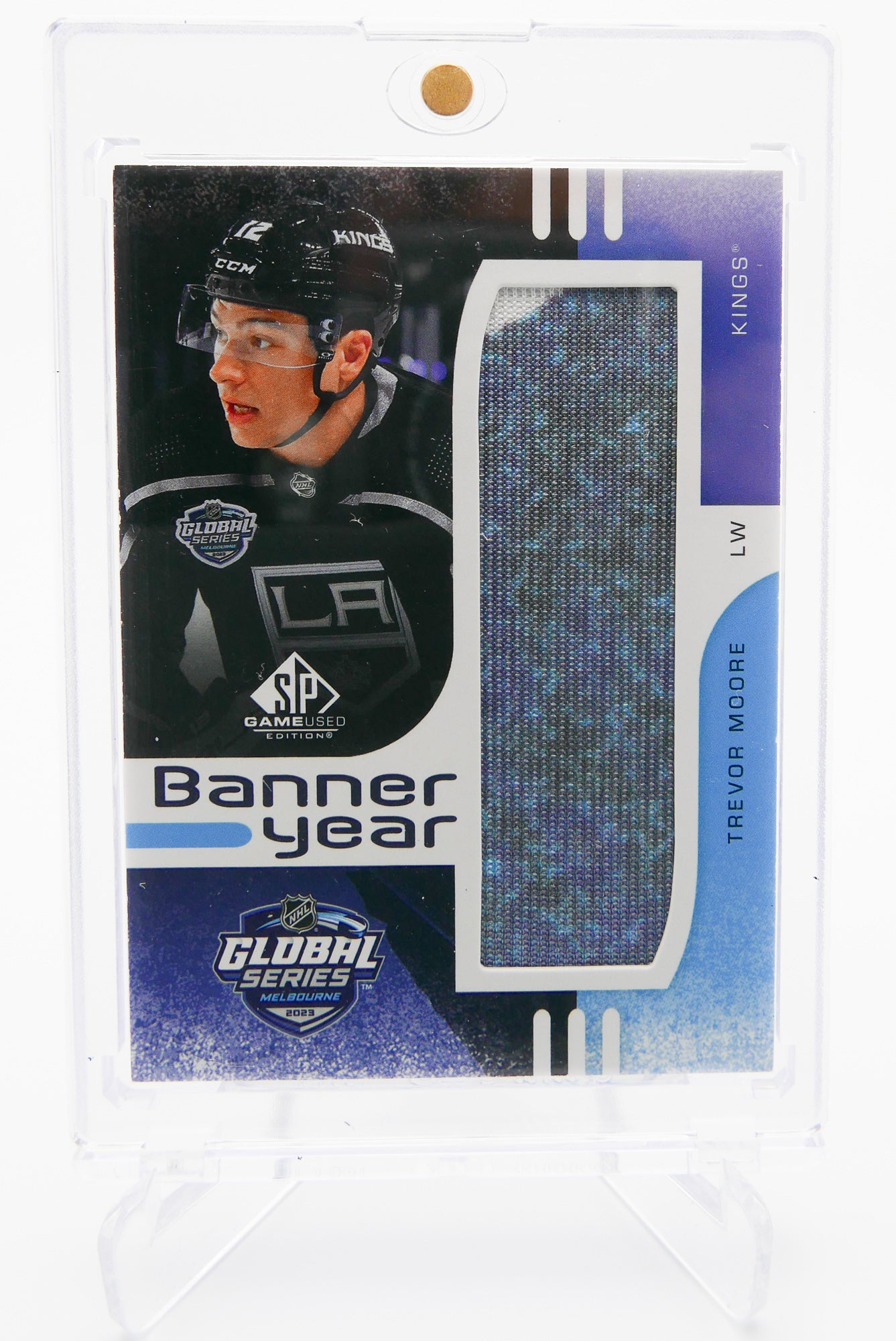 2024-25 SP Game Used Trevor Moore Banner Year Relic – Global Series Melbourne – Kings
