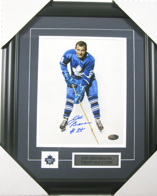 John Brenneman Autographed Framed Photo – Toronto Maple Leafs #24
