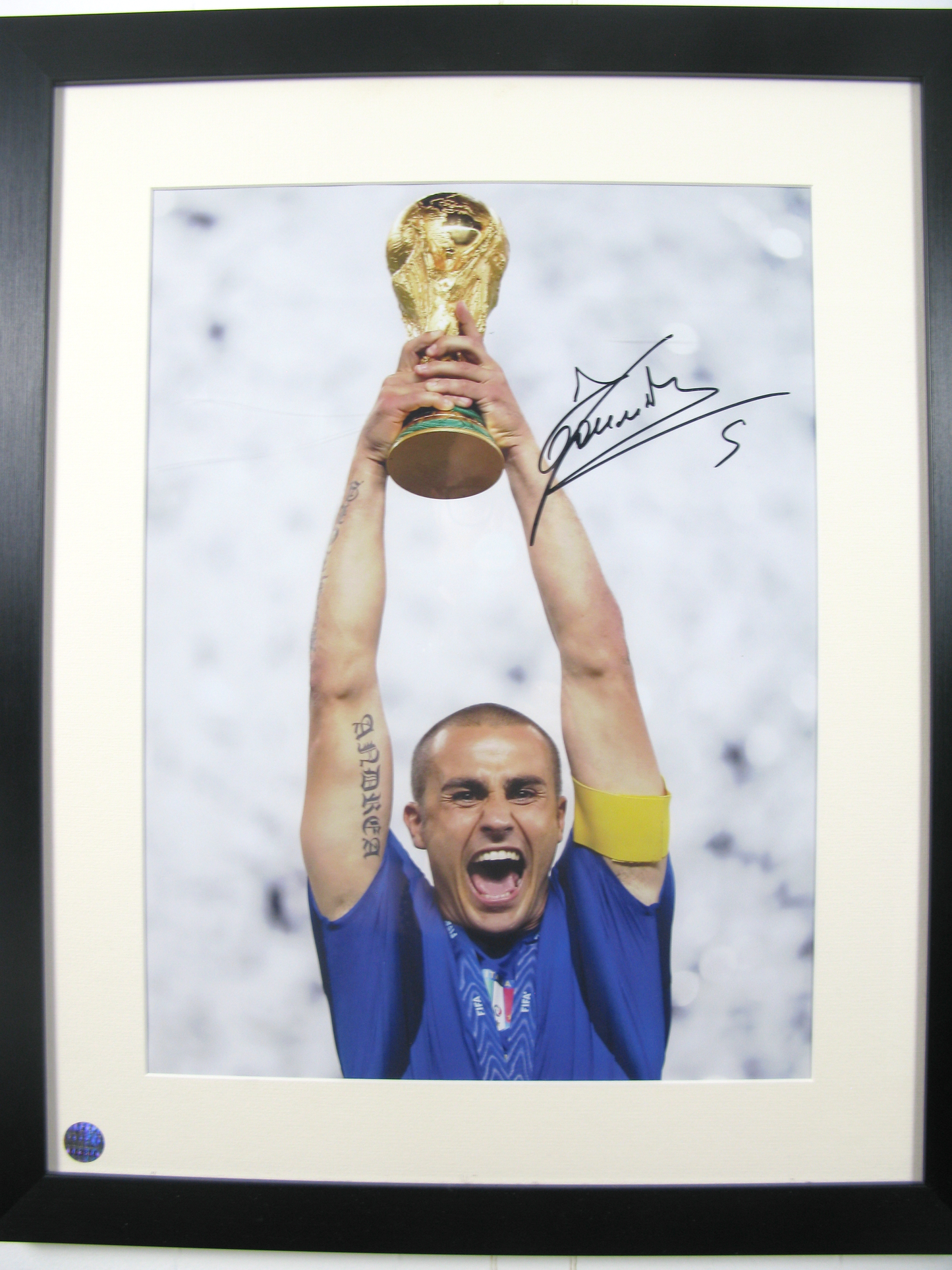 Fabio Cannavaro Autographed Framed Photo – Italy World Cup Champion 2006 Captain
