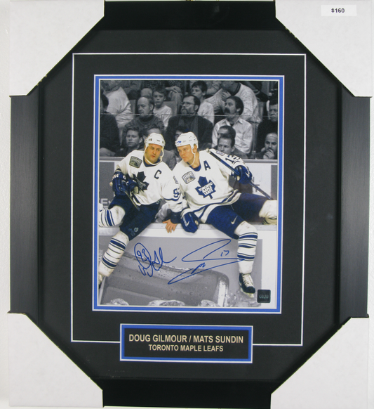 Doug Gilmour & Mats Sundin Dual Autographed Photo – Toronto Maple Leafs – Framed Display