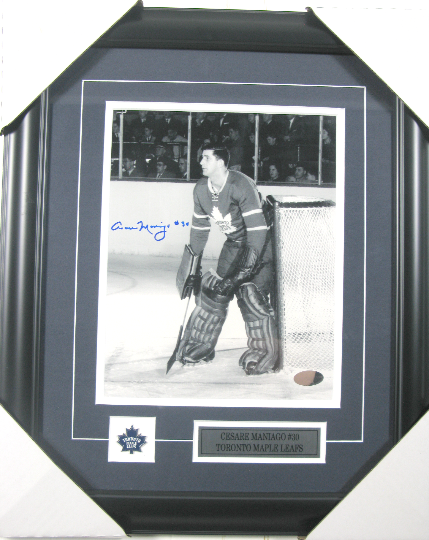 Cesare Maniago Autographed Framed Photo – Toronto Maple Leafs #30