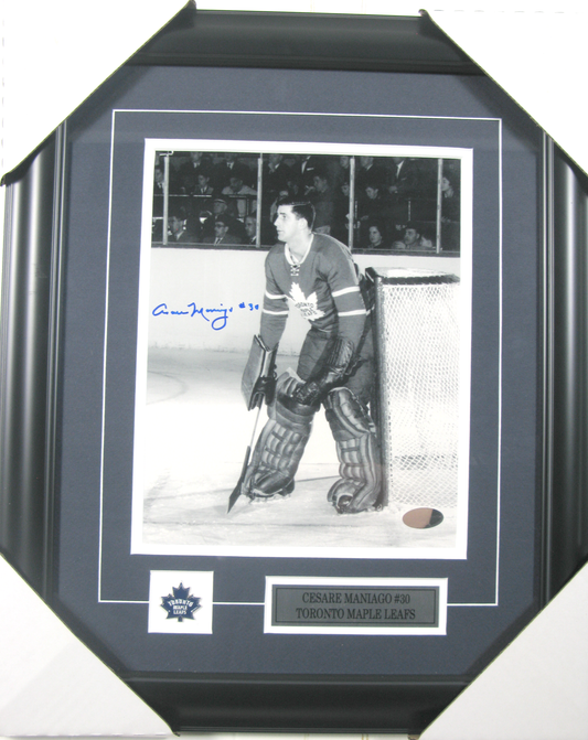 Cesare Maniago Autographed Framed Photo – Toronto Maple Leafs #30