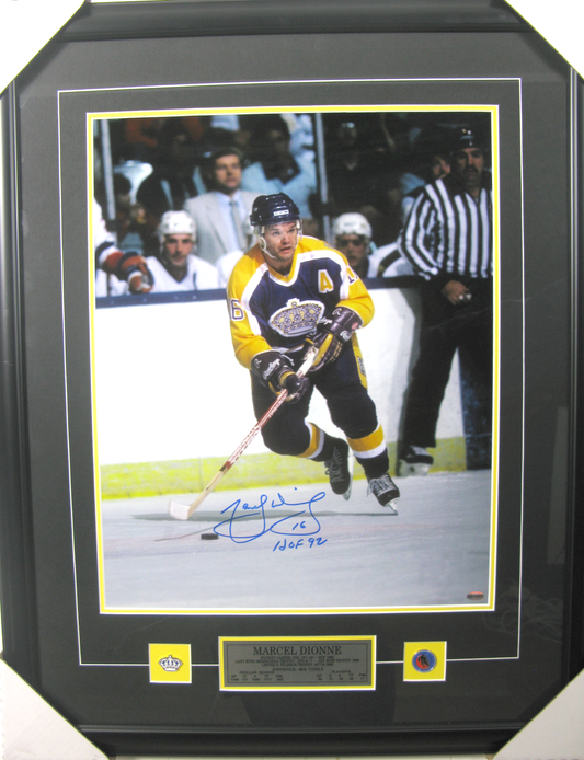 Marcel Dionne Autographed Framed Photo – Los Angeles Kings Legend (#16, HOF ’92)
