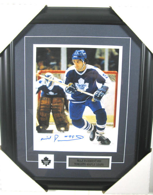 Wilf Paiement Autographed Framed Photo – Toronto Maple Leafs #99