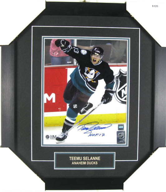 Teemu Selanne Signed Photo – Anaheim Ducks (HOF Inscription)